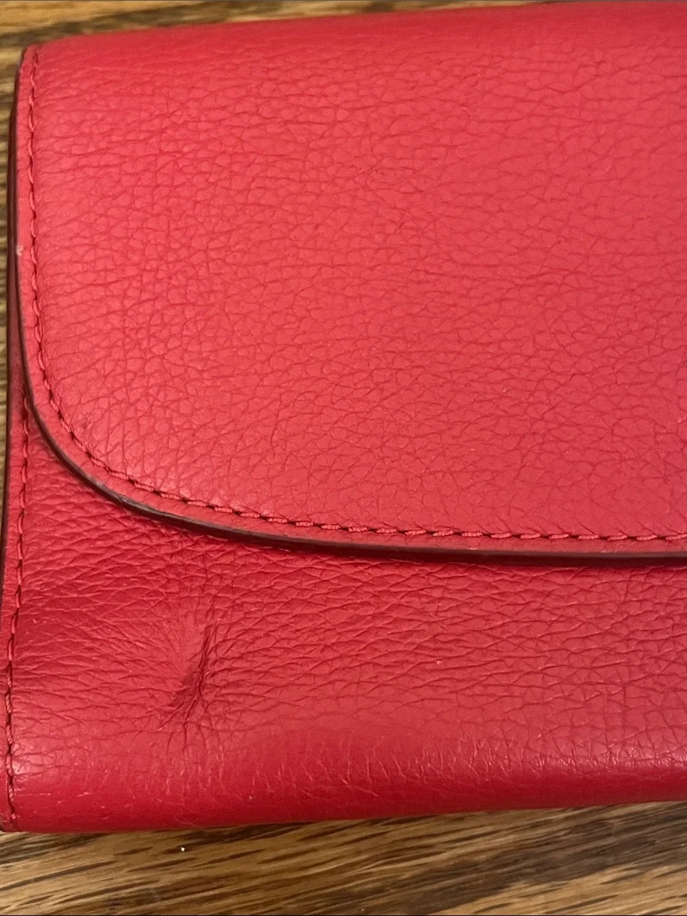 Coach Madison Pebbled Leather Slim Envelope Checkbook Wallet (Style F52715)